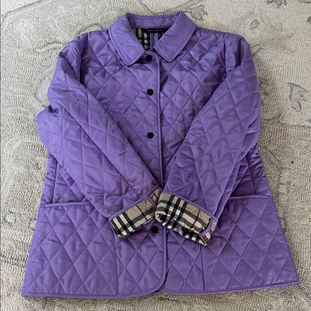 Burberry Purple Quilted Jacket